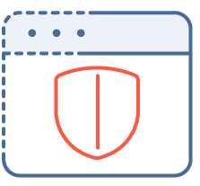 Screen with shield icon
