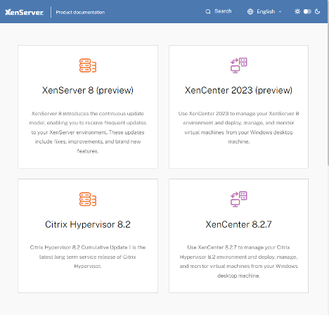 XenServer product documentation